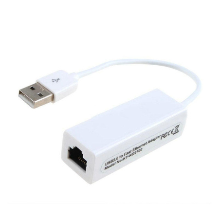Адаптер - переходник USB2.0 - RJ45 (LAN) до 100 Мбит/с, белый